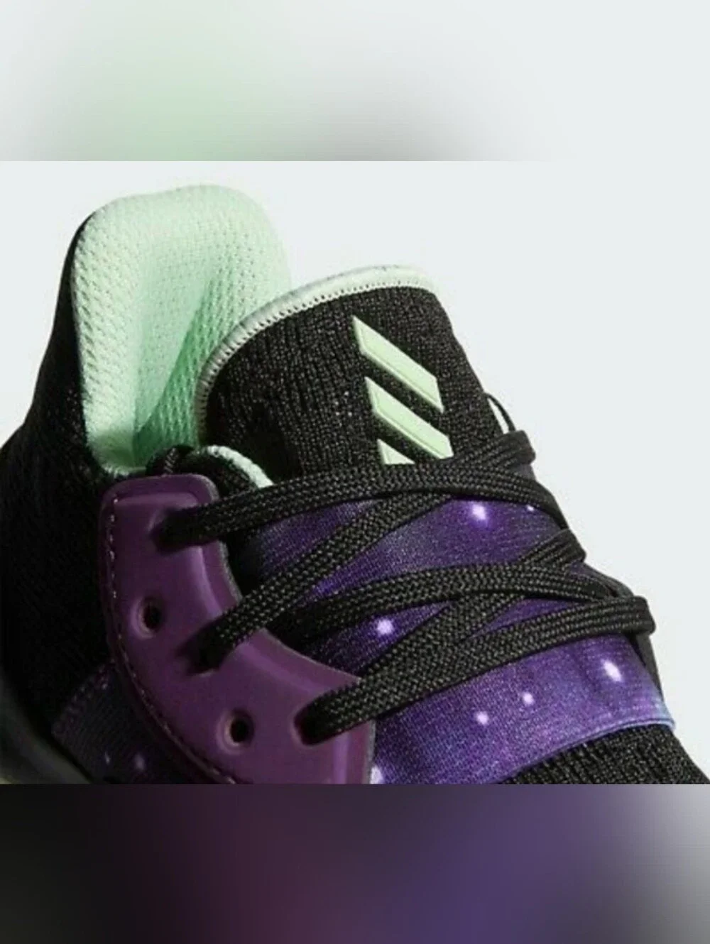 Adidas *James Harden* Vol 4  Kids Black & Purple Galaxy Sneakers